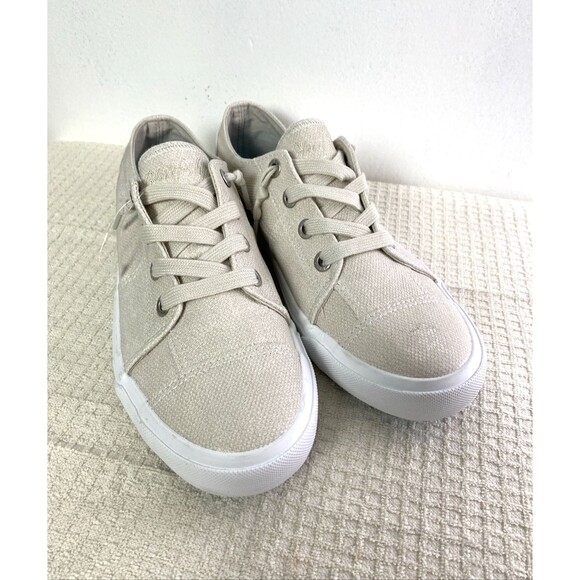 Blowfish Shoes - Blowfish Malibu Sneakers Maxine Womens Size 9M Beige White Shoes Lace Up Pull On